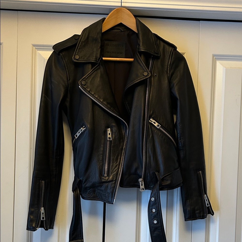 All Saints Balfern leather jacket